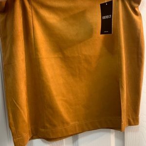 Brand new mustard skirt slit on the left side of leg brand new never worn